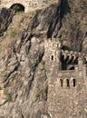 Disguised as a castle in the mountain. Stone medieval house