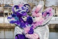 Disguised Couple - Annecy Venetian Carnival 2013 Royalty Free Stock Photo