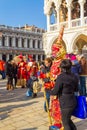 Spectacular Venice Carnival street view Doge Palace Italy Royalty Free Stock Photo