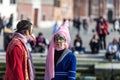 Disguised Couple in Venice Royalty Free Stock Photo