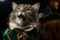 The Disguised Stand - up Comedian Cat: Picture a witty cat, masquerading as a stand - up comedian, delivering side - splitting
