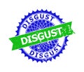 DISGUST Bicolor Rosette Scratched Stamp