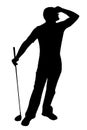 Disgusted Angry Golfer Series - Bad Tee Shot Fist Royalty Free Stock Photo