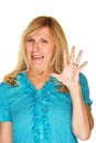 Disgusted Woman with Shocked Expression Royalty Free Stock Photo