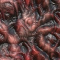 Disgusting horror seamless tile of organic intestine guts texture