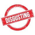 DISGUSTING text on red grungy round stamp Royalty Free Stock Photo