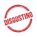 DISGUSTING text written on red grungy round stamp Royalty Free Stock Photo