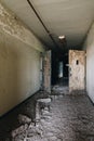 Disgusting Hallway with Poop Tumbleweeds - Abandoned Creedmoor State Hospital - New York