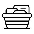 Dish basin icon outline vector. Sink kitchen