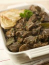 Dish of Beef Carbonnade with Mustard Crouton