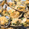 Gratinated Mussels dish Royalty Free Stock Photo