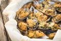 Gratinated Mussels dish Royalty Free Stock Photo