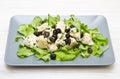 A dish of cod salad with black olives Royalty Free Stock Photo