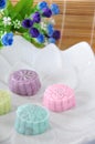 Dish of Colorful Snow Skin Mooncake