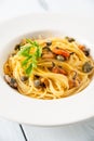 Mussel and bottarga spaghetti