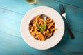 Delicious clam pasta dish Royalty Free Stock Photo