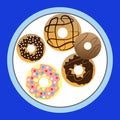 Dish with donuts. Royalty Free Stock Photo