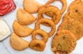 Fried mixed appetizers Royalty Free Stock Photo