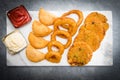 Fried mixed appetizers Royalty Free Stock Photo