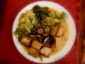Full Platter of a Healthy Asian Dinner Dish