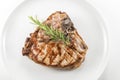 Grilled t-bone chop of pork Royalty Free Stock Photo