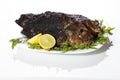 Dish of grilled tilapia fish