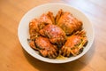 A dish of hairy crabs Royalty Free Stock Photo