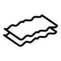 Dish lasagne icon outline vector. Lasagna pasta