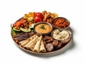 Dish of lebanese food on white Royalty Free Stock Photo