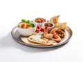 Dish of lebanese food on white Royalty Free Stock Photo