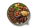 Dish of lebanese food on white Royalty Free Stock Photo