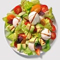 Dish of mix salad