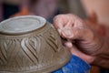 A dish mud sculpturing