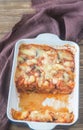 Dish of parmigiana di melanzane Royalty Free Stock Photo