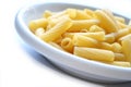Dish of pasta maccheroni rigat Royalty Free Stock Photo
