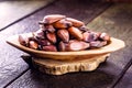 Dish with red pine seeds, traditional from Brazil, used as a culinary ingredient