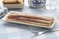 Dish with smoked eel Royalty Free Stock Photo