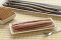 Dish with smoked eel Royalty Free Stock Photo