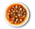 Dish of snails prepared at spanish style Royalty Free Stock Photo