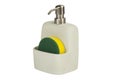 Dish soap bottle and sponge Royalty Free Stock Photo
