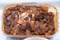 A dish of spicy peppered goat meat known as Asun in Nigeria