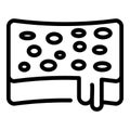 Dish sponge icon, outline style