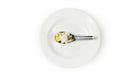 Dish and spoon Royalty Free Stock Photo