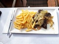 Lambs liver and onions is a tasty meal that is delicious