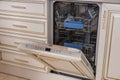 Dish Washer Appliance with Open Door Royalty Free Stock Photo