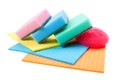 Dish washing sponge, dishcloth and scrub pad Royalty Free Stock Photo