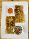 Dish of yummy Murtabak. Royalty Free Stock Photo