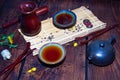 Dishes for the Chinese tea ceremony. Royalty Free Stock Photo