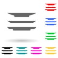 dishes multi color style icon. Simple glyph, flat vector of kitchen tools icons for ui and ux, website or mobile application Royalty Free Stock Photo