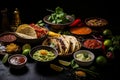 Dishes from typical Mexican cuisine